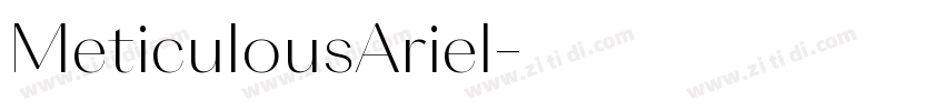 MeticulousAriel字体转换