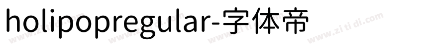 holipopregular字体转换