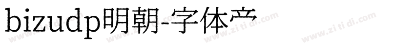 bizudp明朝字体转换