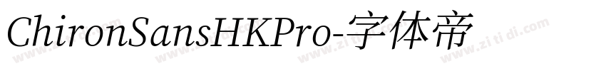 ChironSansHKPro字体转换