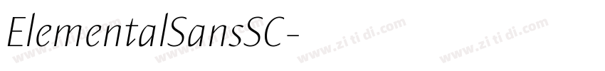 ElementalSansSC字体转换