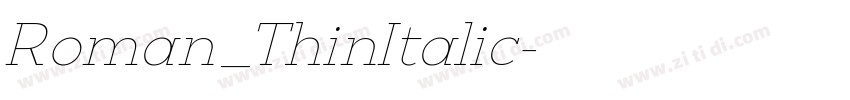 Roman_ThinItalic字体转换