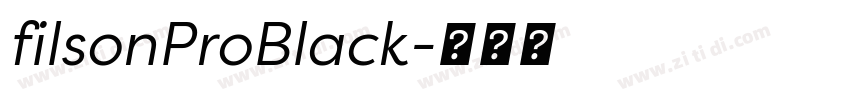 filsonProBlack字体转换