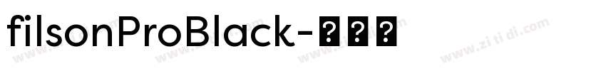 filsonProBlack字体转换