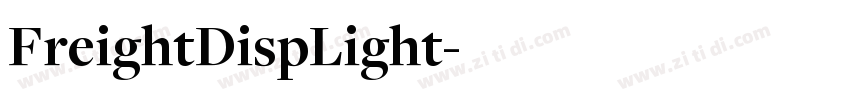 FreightDispLight字体转换