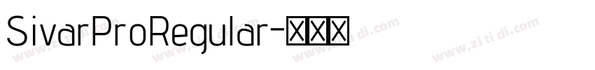 SivarProRegular字体转换