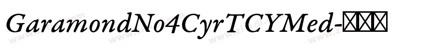 GaramondNo4CyrTCYMed字体转换