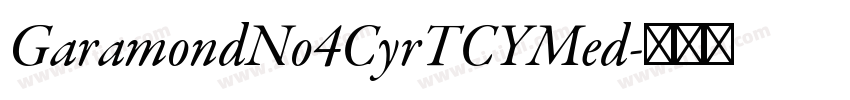 GaramondNo4CyrTCYMed字体转换