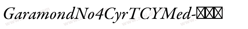 GaramondNo4CyrTCYMed字体转换