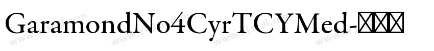 GaramondNo4CyrTCYMed字体转换