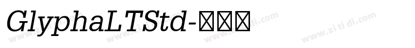 GlyphaLTStd字体转换