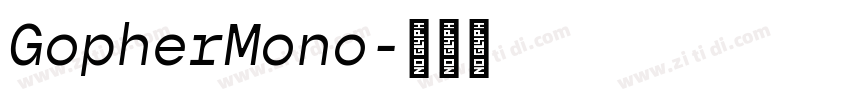 GopherMono字体转换