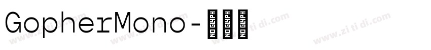 GopherMono字体转换