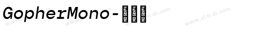 GopherMono字体转换