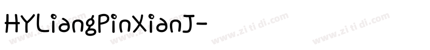 HYLiangPinXianJ字体转换