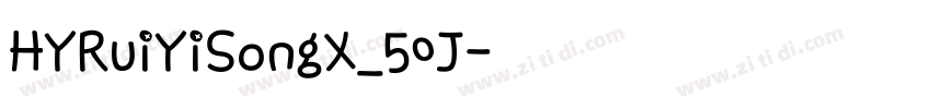 HYRuiYiSongX_50J字体转换