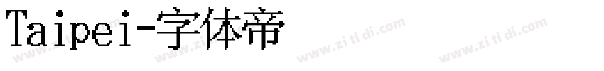 Taipei字体转换