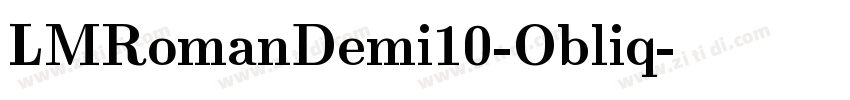 LMRomanDemi10-Obliq字体转换