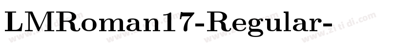 LMRoman17-Regular字体转换