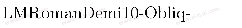 LMRomanDemi10-Obliq字体转换