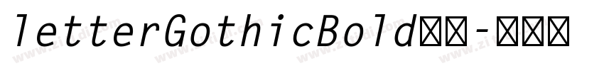 letterGothicBold字体字体转换