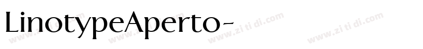 LinotypeAperto字体转换