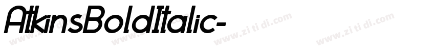 AtkinsBoldItalic字体转换