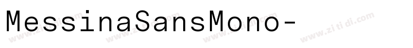 MessinaSansMono字体转换