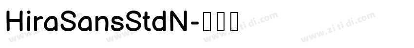 HiraSansStdN字体转换