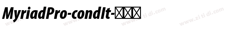 MyriadPro-condIt字体转换
