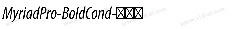 MyriadPro-BoldCond字体转换
