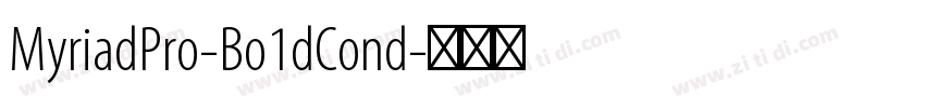 MyriadPro-Bo1dCond字体转换