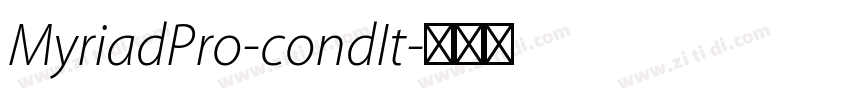 MyriadPro-condIt字体转换