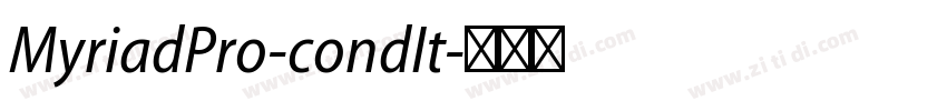MyriadPro-condIt字体转换