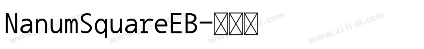 NanumSquareEB字体转换