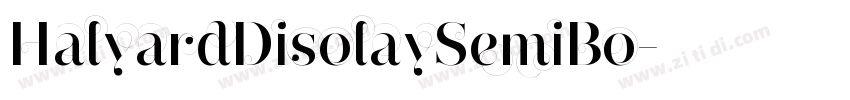 HalyardDisolaySemiBo字体转换