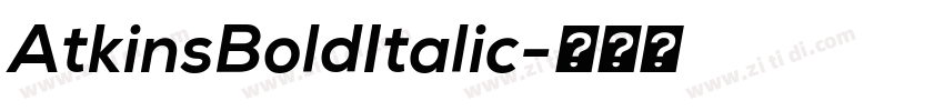 AtkinsBoldItalic字体转换