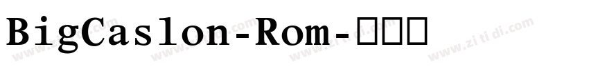 BigCaslon-Rom字体转换