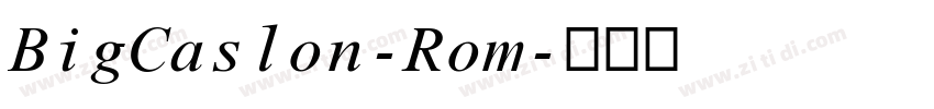 BigCaslon-Rom字体转换