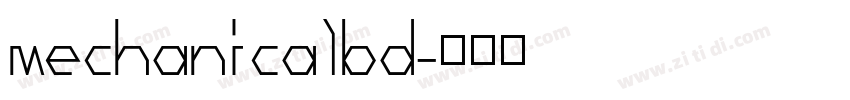 mechanicalbd字体转换