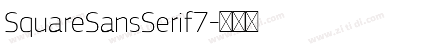 SquareSansSerif7字体转换