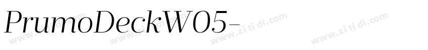 PrumoDeckW05字体转换