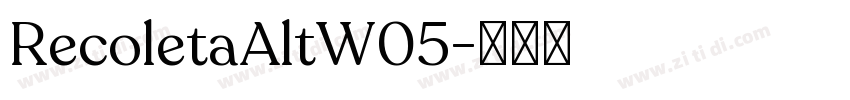 RecoletaAltW05字体转换