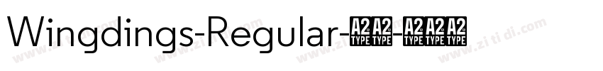Wingdings-Regular-常规字体转换
