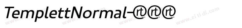 TemplettNormal字体转换