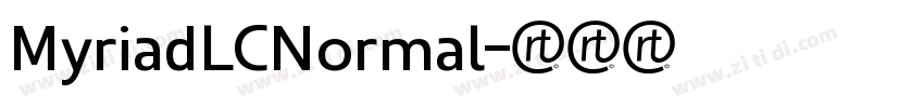 MyriadLCNormal字体转换