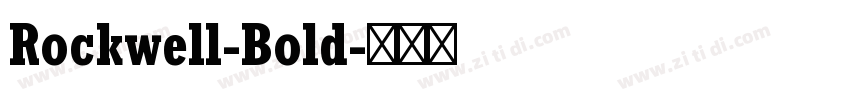 Rockwell-Bold字体转换