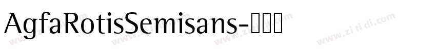 AgfaRotisSemisans字体转换