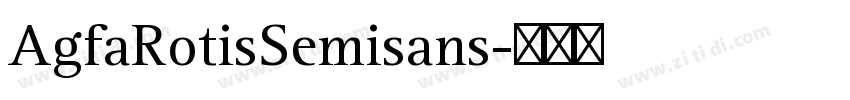 AgfaRotisSemisans字体转换