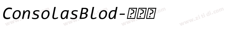 ConsolasBlod字体转换